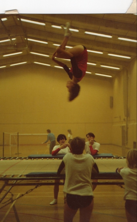 Trampolining in the Sports Centre